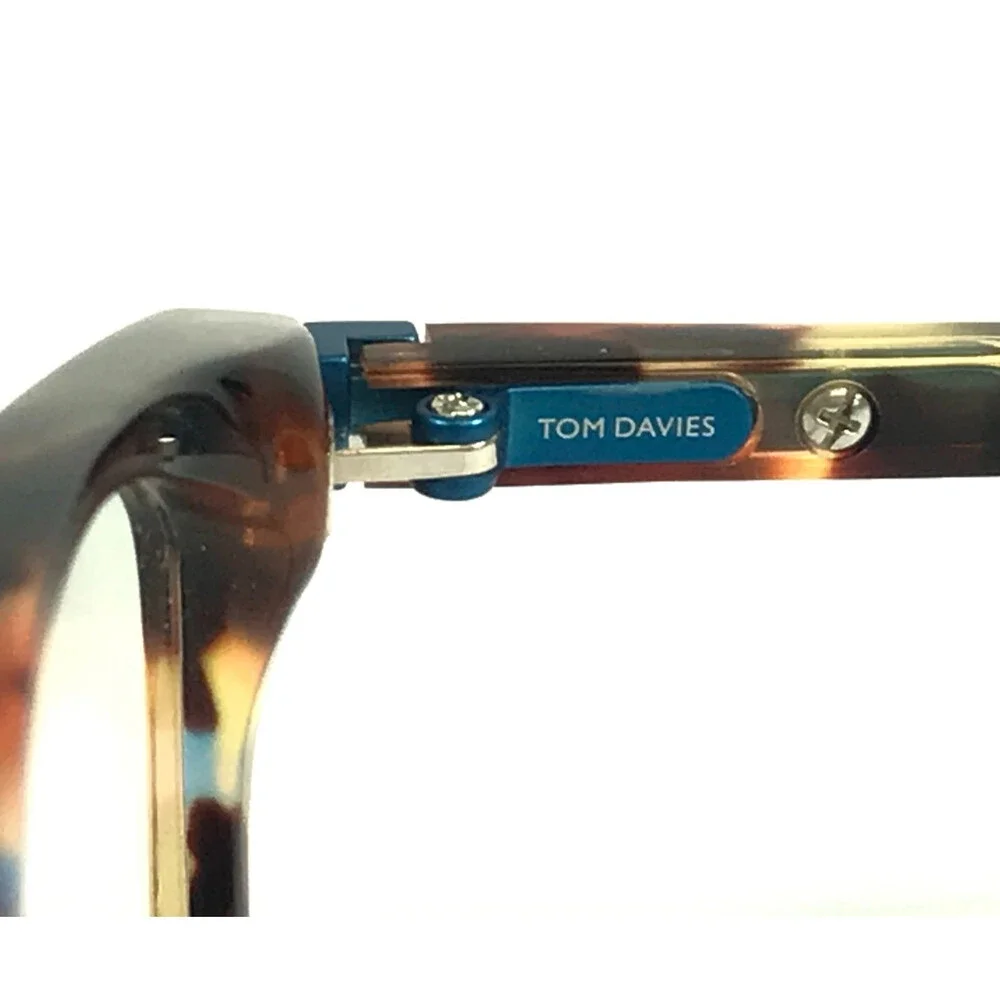 Tom Davies Eyeglasses Frames TD702 Col. 1979 Blue Brown Tortoise 51-15-140